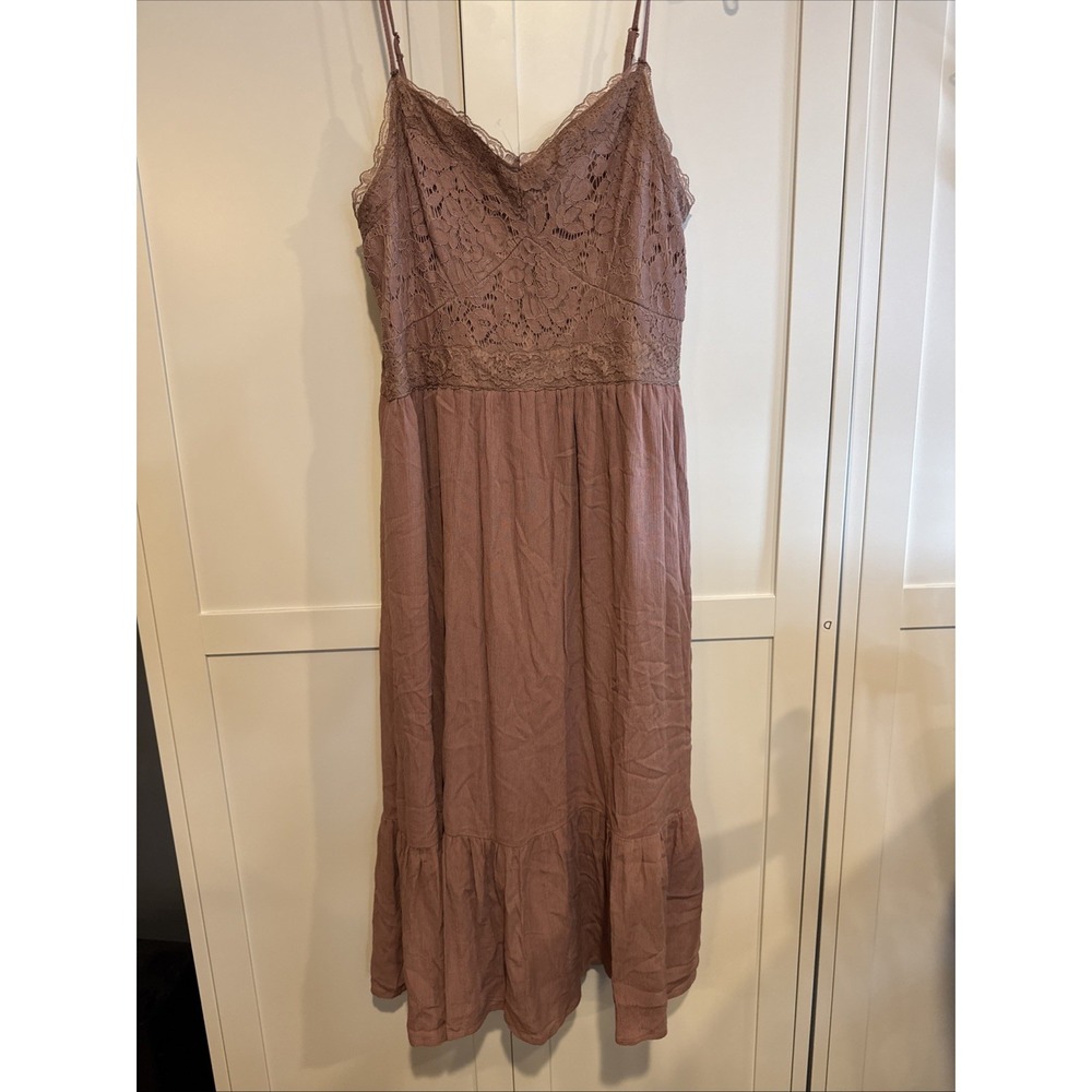 Maurice's Women's Large Slip Dress Mini Lace Rose New Summer Feminine‎ Festival